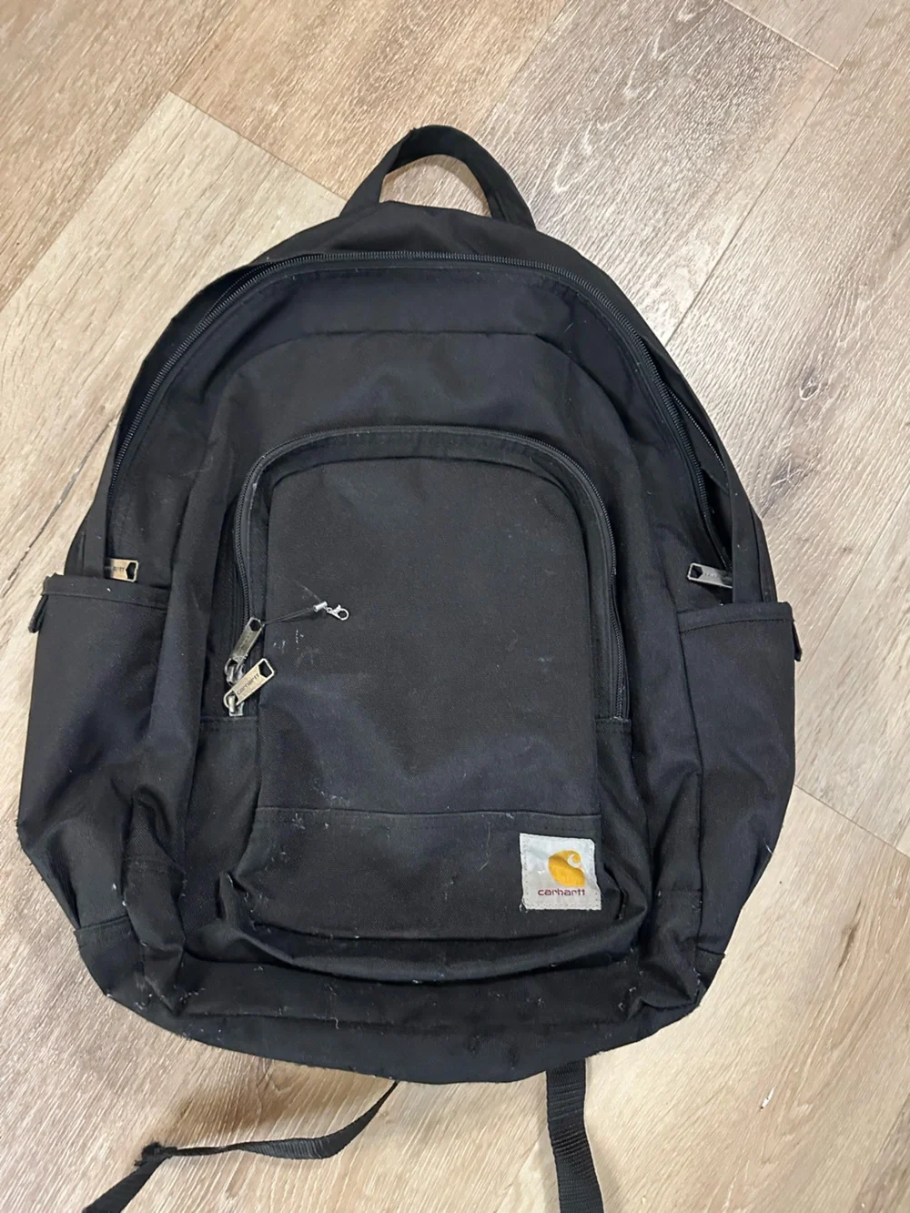 Carhartt Black Canvas Backpack with Front Pouch